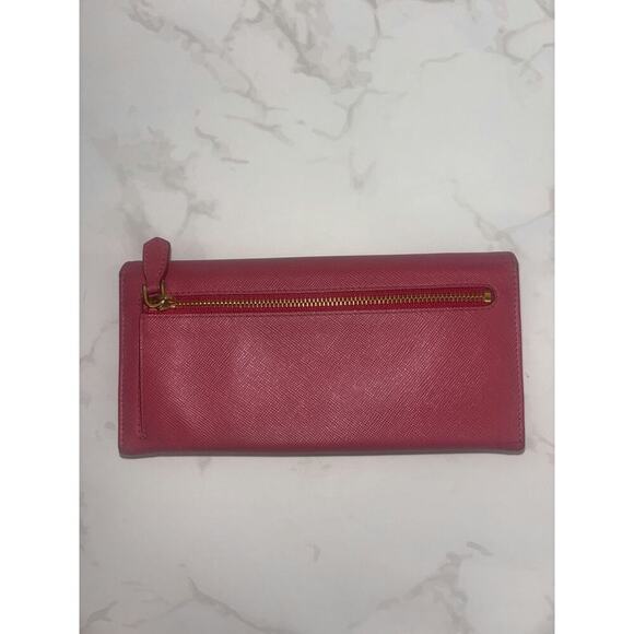 Prada Pink Saffiano Leather Wallet - Picture 3 of 5